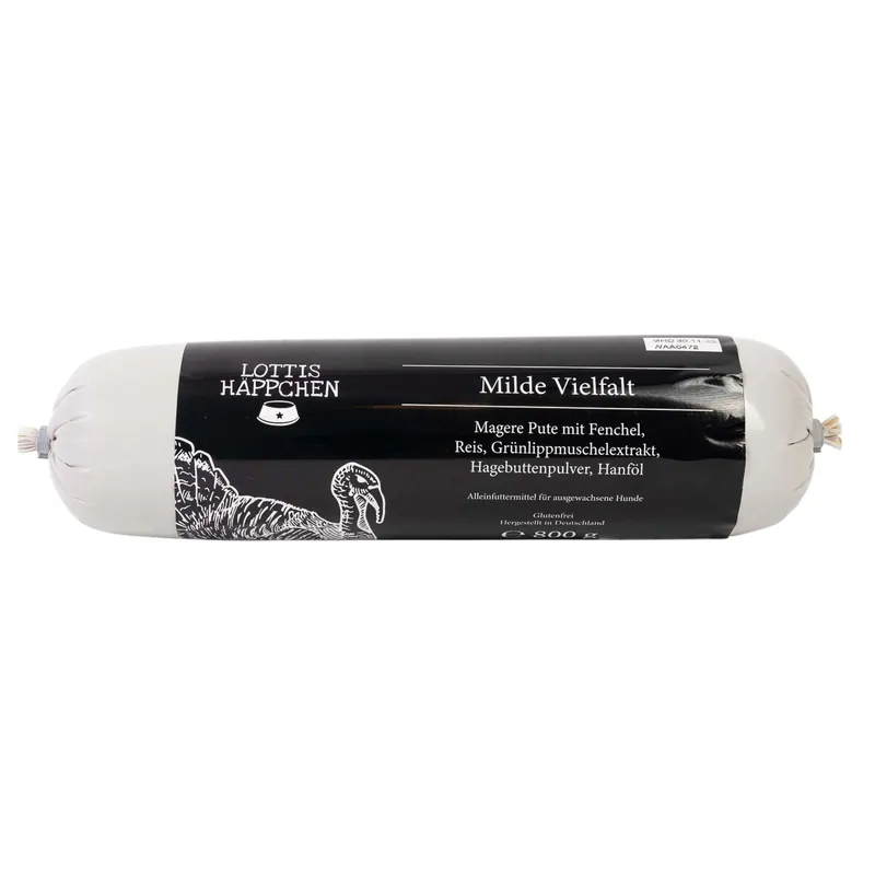 Sparpaket 24 x 800 g Lottis Häppchen Milde Vielfalt Hunde Nassfutter Neue Kollektion